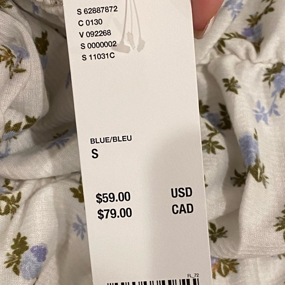 NWT Urban Outfitters Bodycon Ruched Mini White Floral Dress Blue Green S XS - Picture 7 of 9